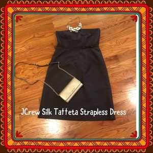 J. CREW Silk Taffeta Strapless Dress 👗